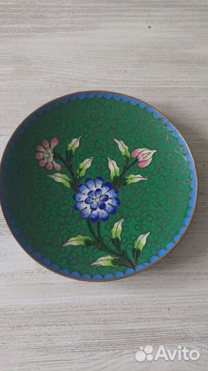Тарелки декоративные Клуазоне 50 - 60 годы 3 штуки