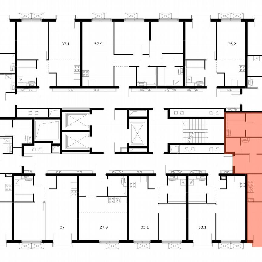 3-к. квартира, 79 м², 7/24 эт.