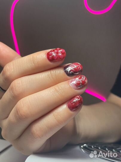 Крейзи ногти маникюр (всё включено)