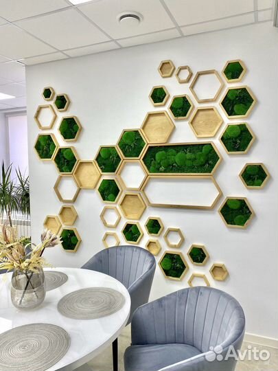 Стабилизированный Мох. Озеленение. Фитостена