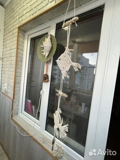 Панно в технике макраме «Рыбки«