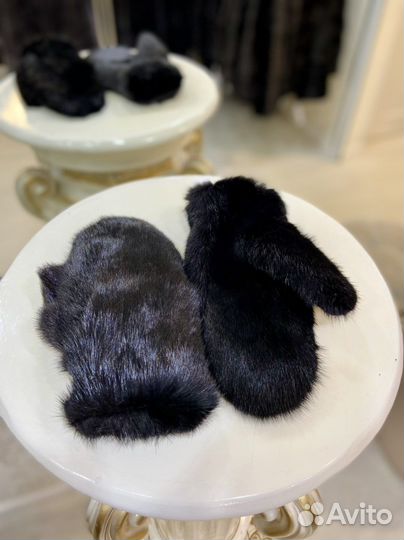 Норковые варежки Новые разные варианты