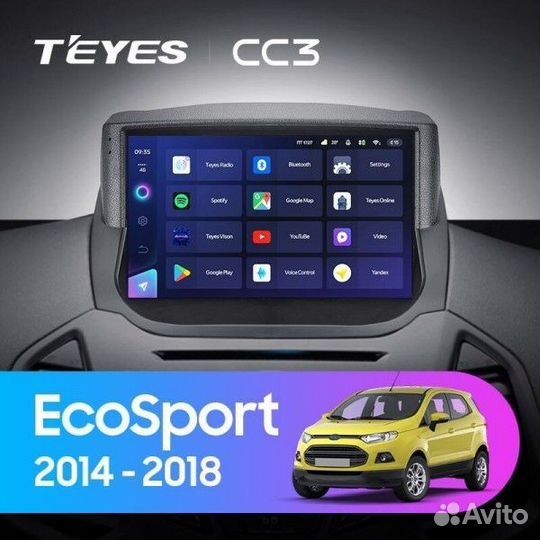 Магнитола Teyes CC3L 4/32 Ford Ecosport