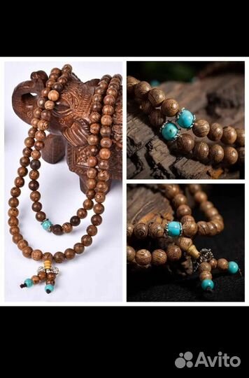 Браслет, бусы или чётки из древесины