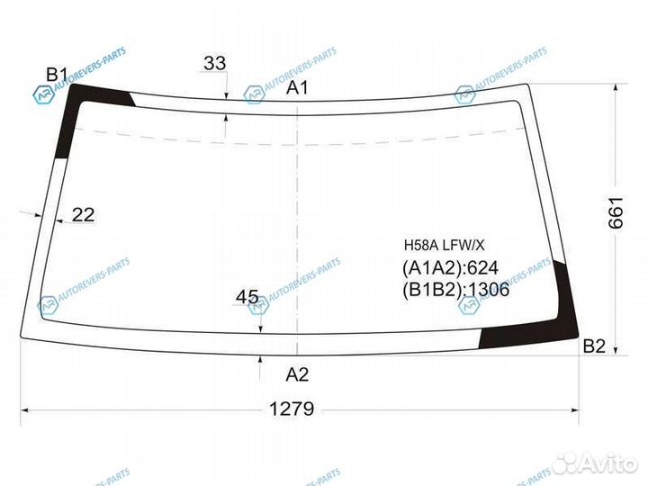 H58A lfwx Стекло лобовое mitsubishi pajero mini H5