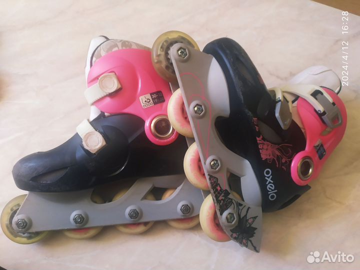 Роликовые коньки детские с защитой oxelo 30 31 32
