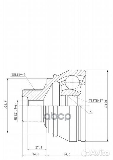 Шрус наружний GIK04053 ganz
