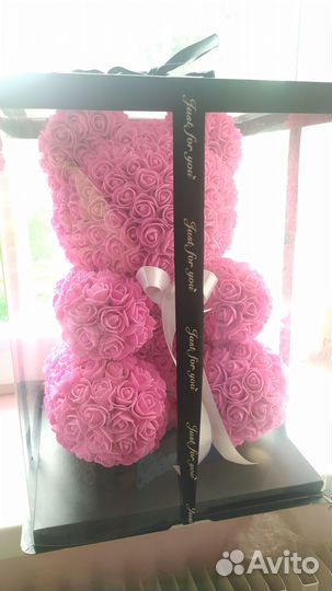 Мишка из роз 40 см