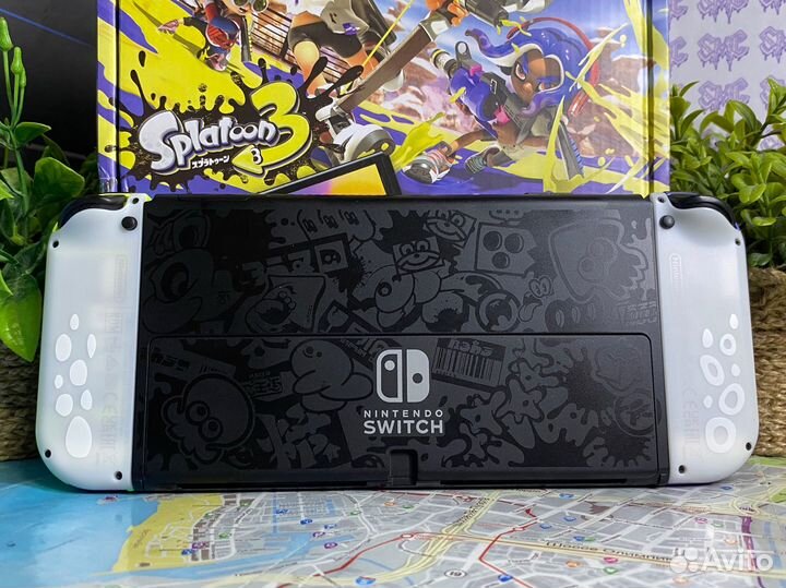 Прошитый Nintendo Switch Oled Splatoon 3 Edition