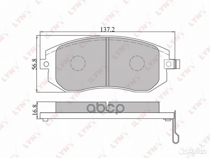 Колодки тормозные передние BD-7101 lynxauto