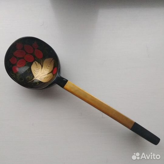 Декоративная ложка, большая деревянная, Хохлома