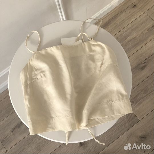 Топ лен льняной Lime XS новый