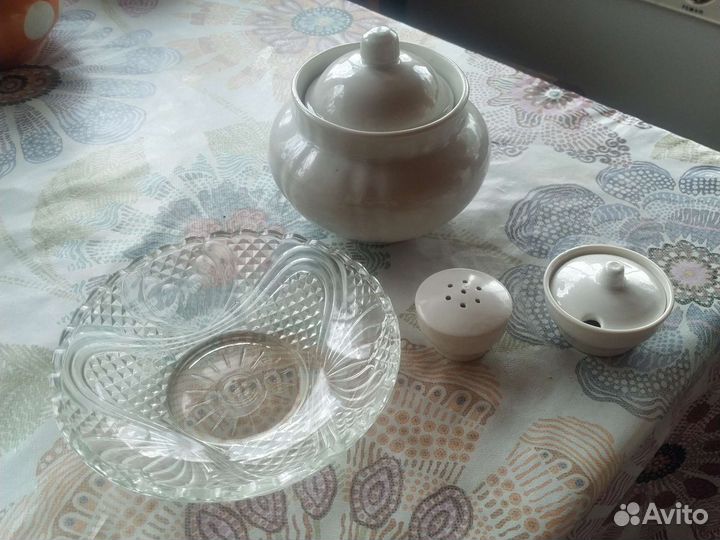 Посуда СССР Сахарница, сухарница,горчичница,перец