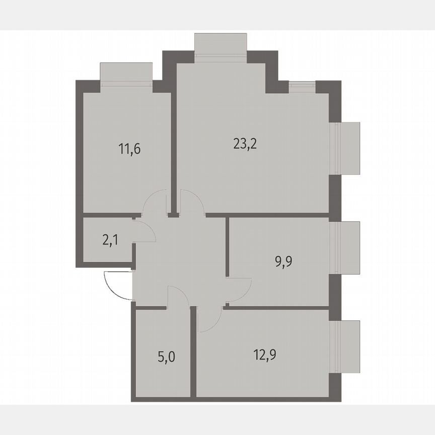 3-к. квартира, 74 м², 10/12 эт.
