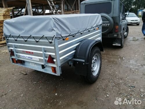 Прицеп для УАЗ с тентом 70 см 10.026. Фаркопы