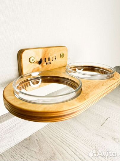 Миска для животных настенная 2х300мл Moule Pets