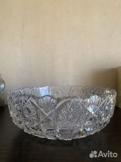 Ваза хрустальная СССР салатник