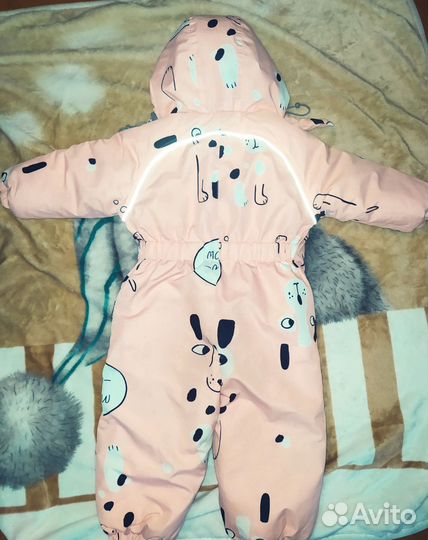 Зимний комбинезон crockid для девочки 86