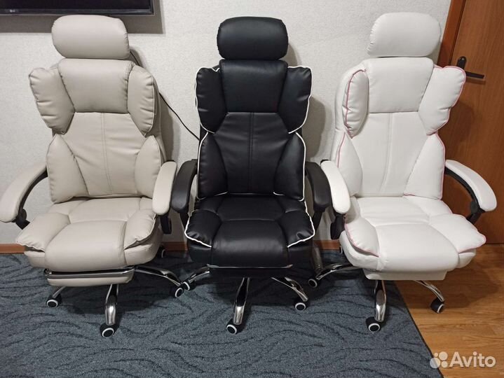 Офисные кресла с подголовником новые