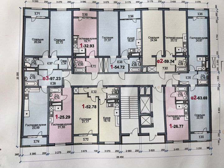 3-к. квартира, 97,2 м², 5/12 эт.