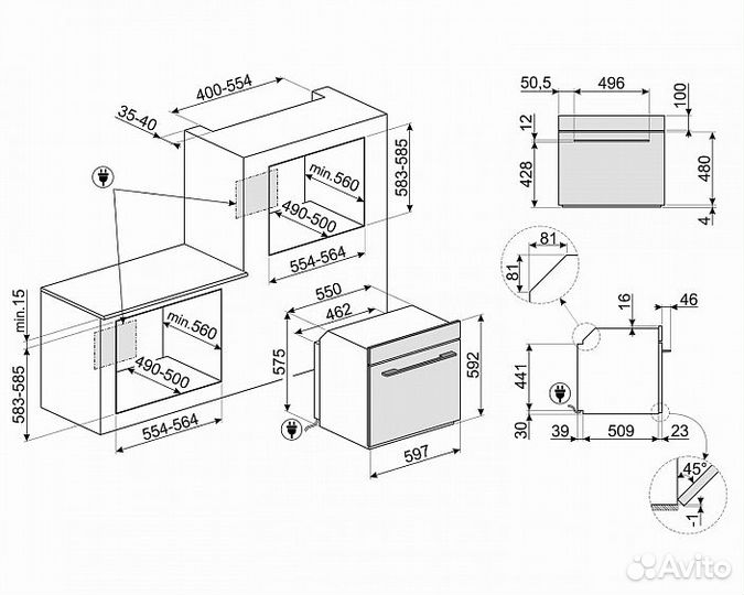 Духовой шкаф smeg SOP6102TN