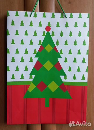 Новогодние большие подарочные пакеты 3 шт