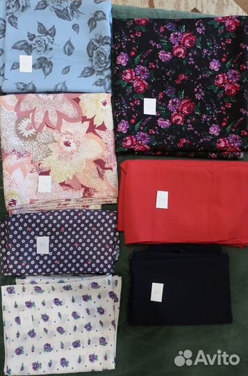 Отрезы тканей СССР, разные, цены внутри