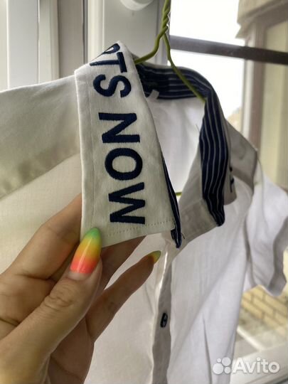 Рубашка белая на мальчика 152