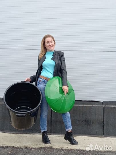 Пластиковый бак 150 л. для отходов арт.967