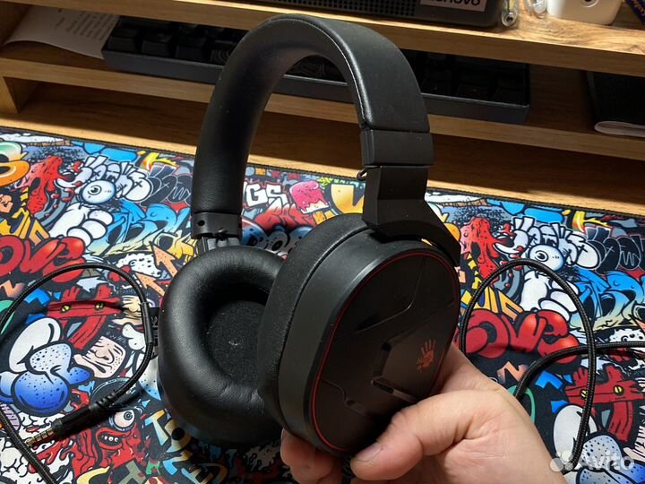 Наушники с микрофоном bloody