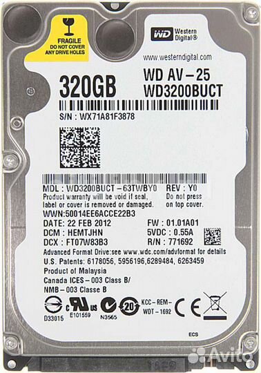 Жесткий Диск Western Digital WD3200budt 320Gb SATA