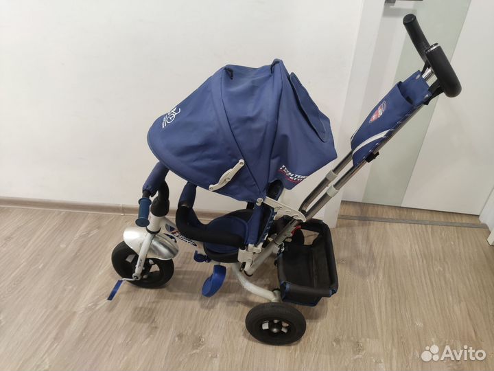 Детский трехколесный велосипед с ручкой techteam