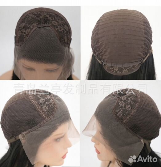 Парик на сетке lace front черный Кети новый