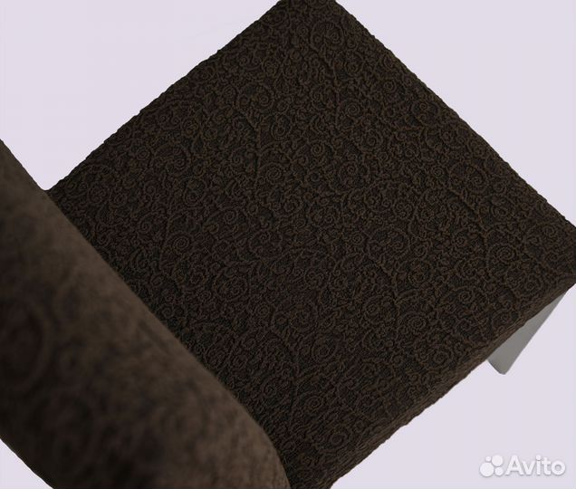 Набор чехлов на стулья со спинкой 6 шт, цвет Кофе