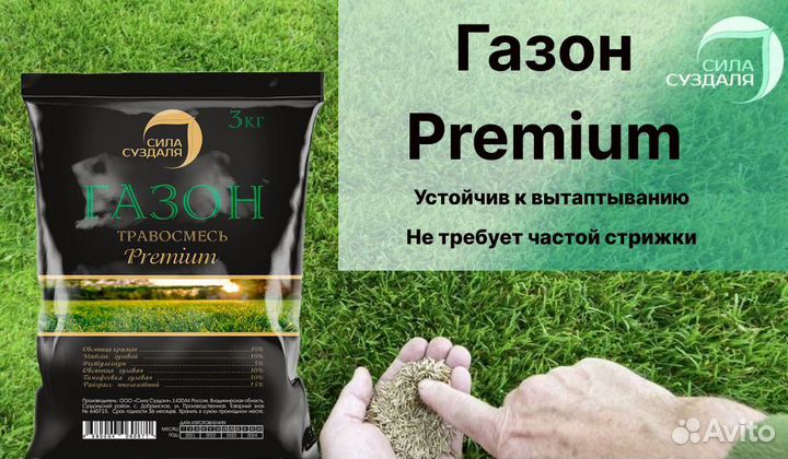 Семена газона Премиум