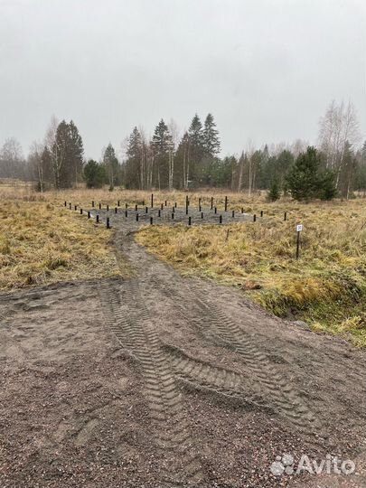 Ямобур Мини экскаватор Закрутка свай Монтаж свай