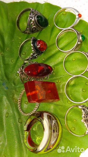 Кольца,серьги,камень,смальта-ссср