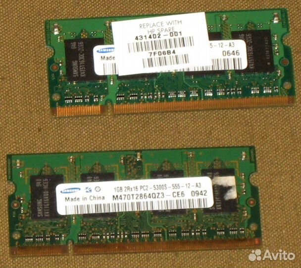 Оперативная память озу RAM для ноутбука DDR2 dimm