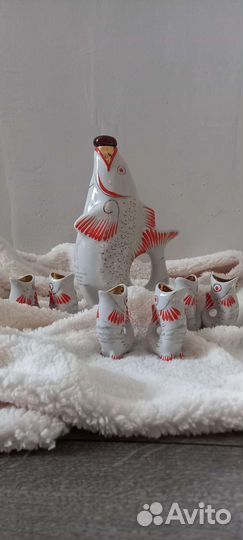 Набор Графин и стаканы рыбки