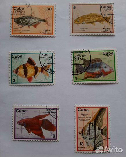 Марки почтовые Монголия, Куба