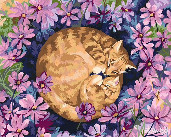 Картина по номерам с кошками (Фрея)