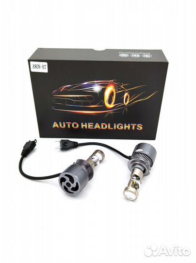 Светодиоды головного света 12/24V 6000k линза