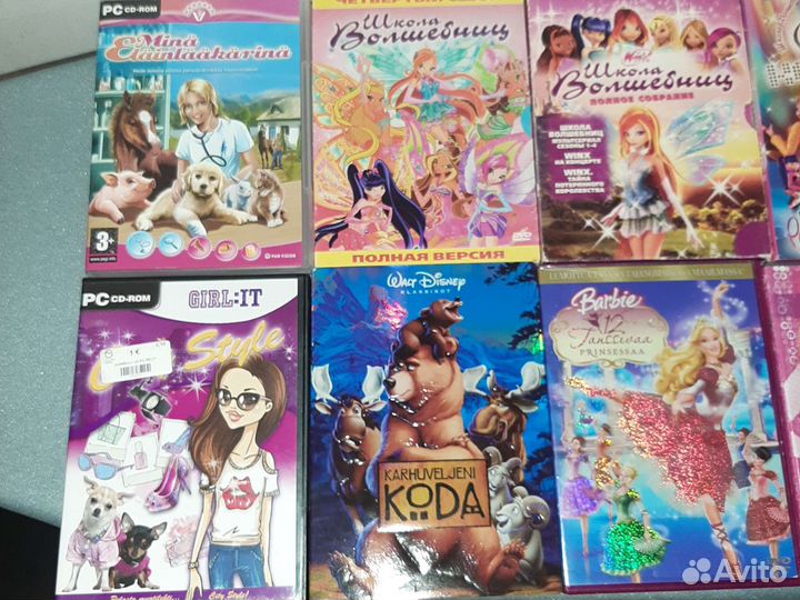 DVD Disney, Winx, Barbie и др