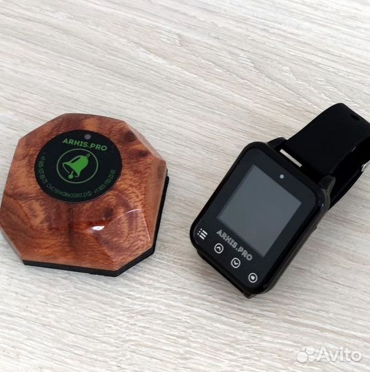 Кнопка вызова официанта Бургер с часами Элит