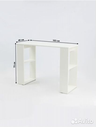 Компьютерный стол 103x75x40 см лдсп цвет белый