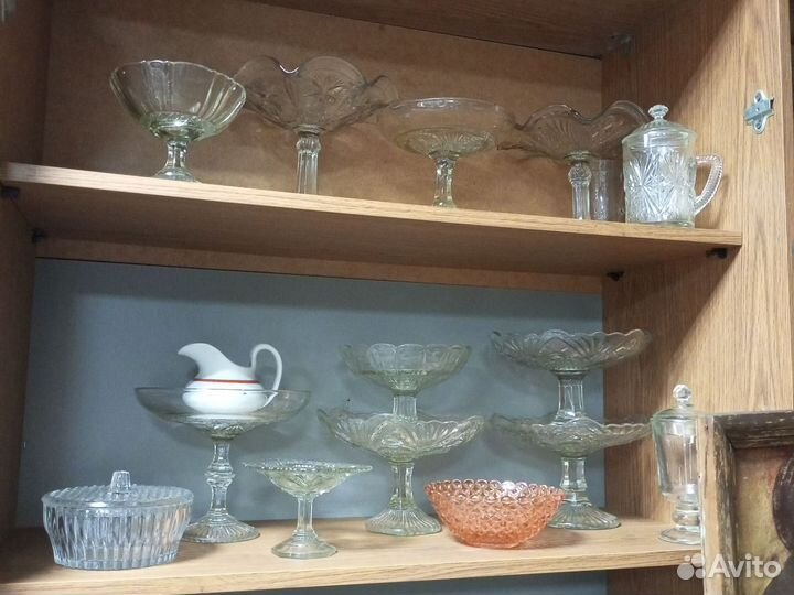 Ваза для фруктов на ножке СССР