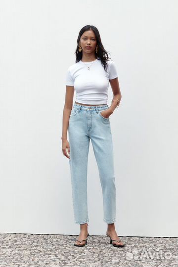 Джинсы Zara mom jeans 38