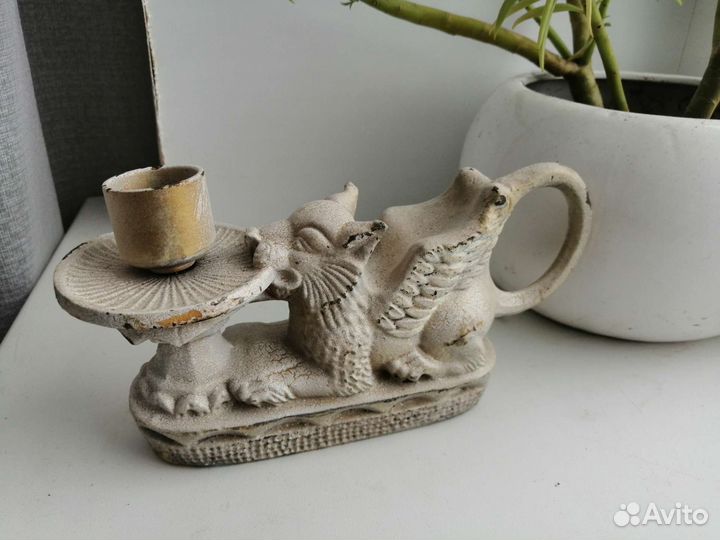 Подсвечник лев винтаж