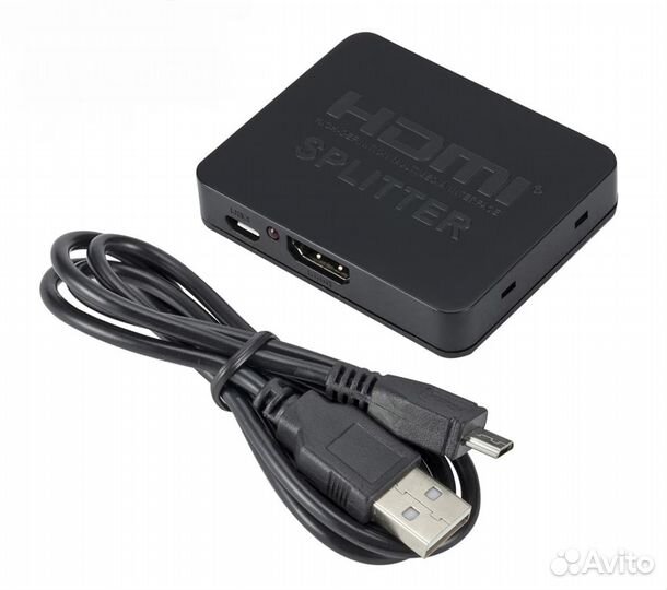 Hdmi splitter активный, на 2 выхода с поддержкой 4