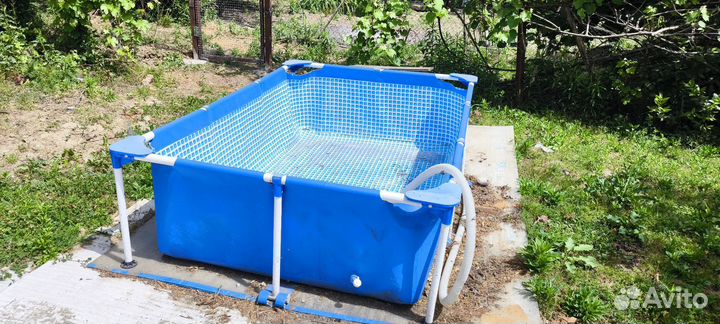 Каркасный бассейн прямоугольный бу 2.2м на 1.5м